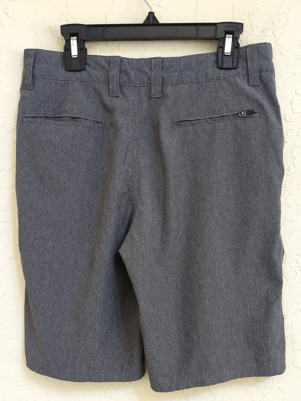Micros Boy's Charcoal Gray Flat Front Hybrid Shorts Size 14